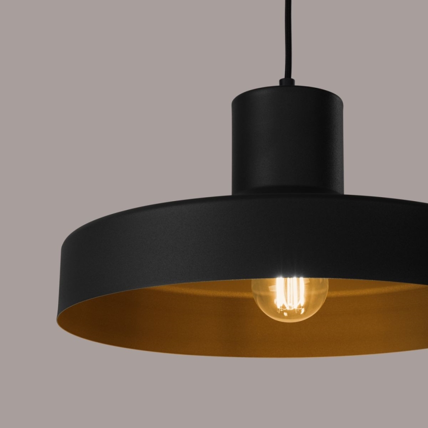 Suspension filaire BILO 1xE27/15W/230V d. 35 cm noir