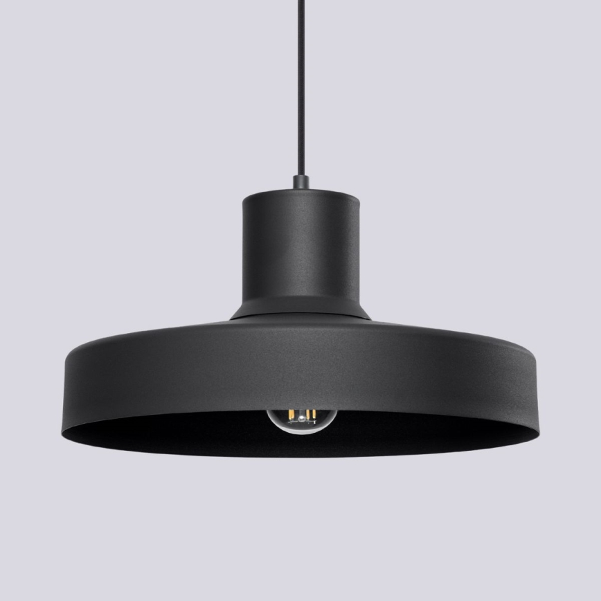 Suspension filaire BILO 1xE27/15W/230V d. 35 cm noir