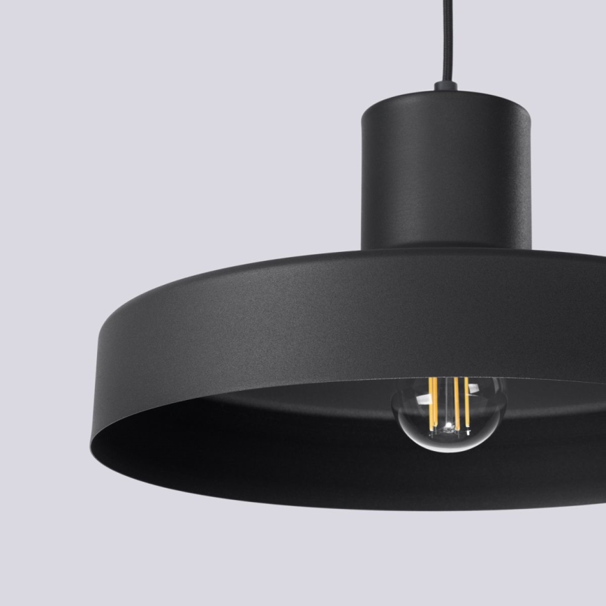 Suspension filaire BILO 1xE27/15W/230V d. 35 cm noir