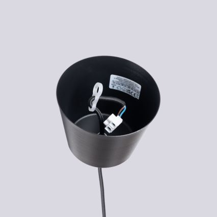 Suspension filaire BILO 1xE27/15W/230V d. 35 cm noir