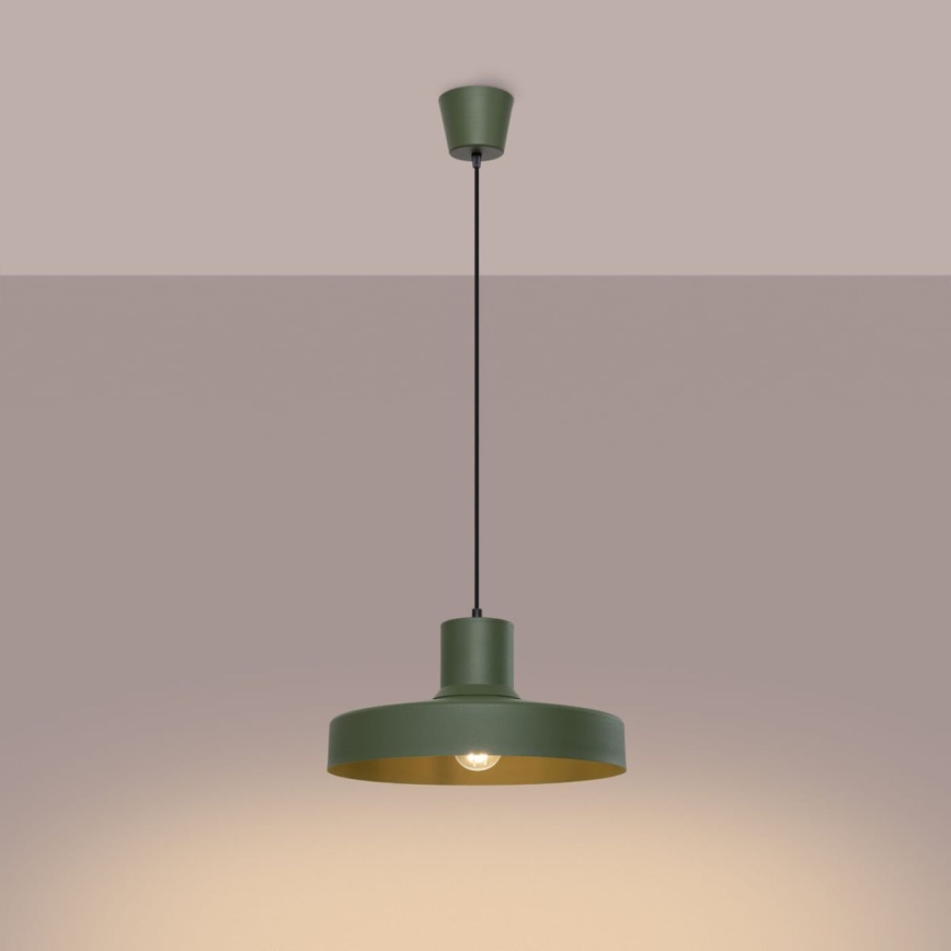Suspension filaire BILO 1xE27/15W/230V d. 35 cm vert