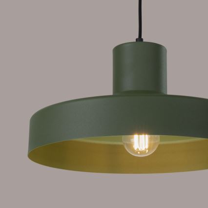 Suspension filaire BILO 1xE27/15W/230V d. 35 cm vert