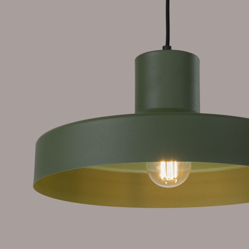 Suspension filaire BILO 1xE27/15W/230V d. 35 cm vert