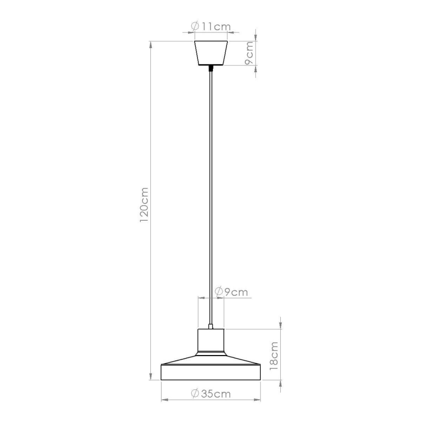 Suspension filaire BILO 1xE27/15W/230V d. 35 cm vert