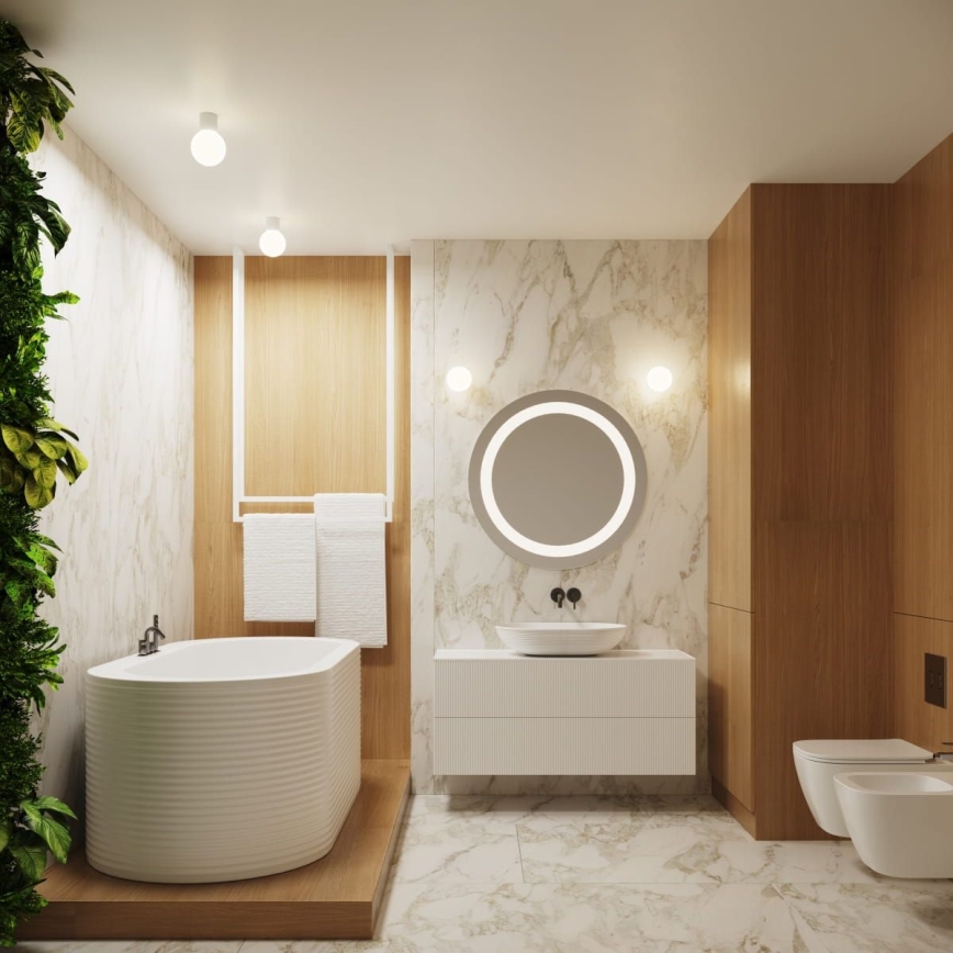 Applique murale salle de bain HALO 1xG9/8W/230V d. 12 cm IP44 blanc