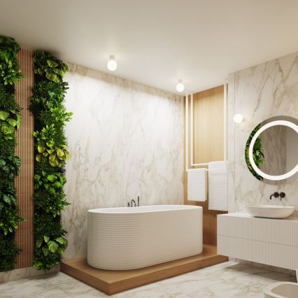 Applique murale salle de bain HALO 1xG9/8W/230V d. 12 cm IP44 blanc
