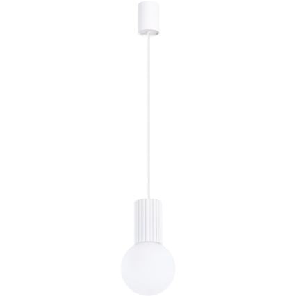 Lampadario a sospensione con filo HALO 1xG9/8W/230V diametro 12 cm bianco