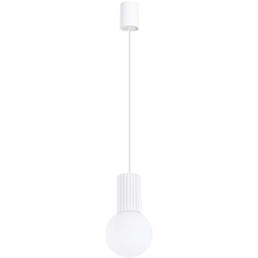 Lampadario a sospensione con filo HALO 1xG9/8W/230V diametro 12 cm bianco