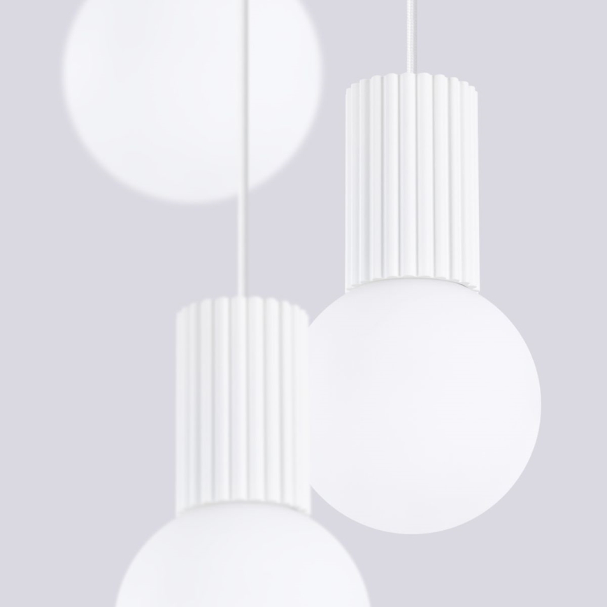 Suspension filaire HALO 3xG9/8W/230V d. 25 cm blanc