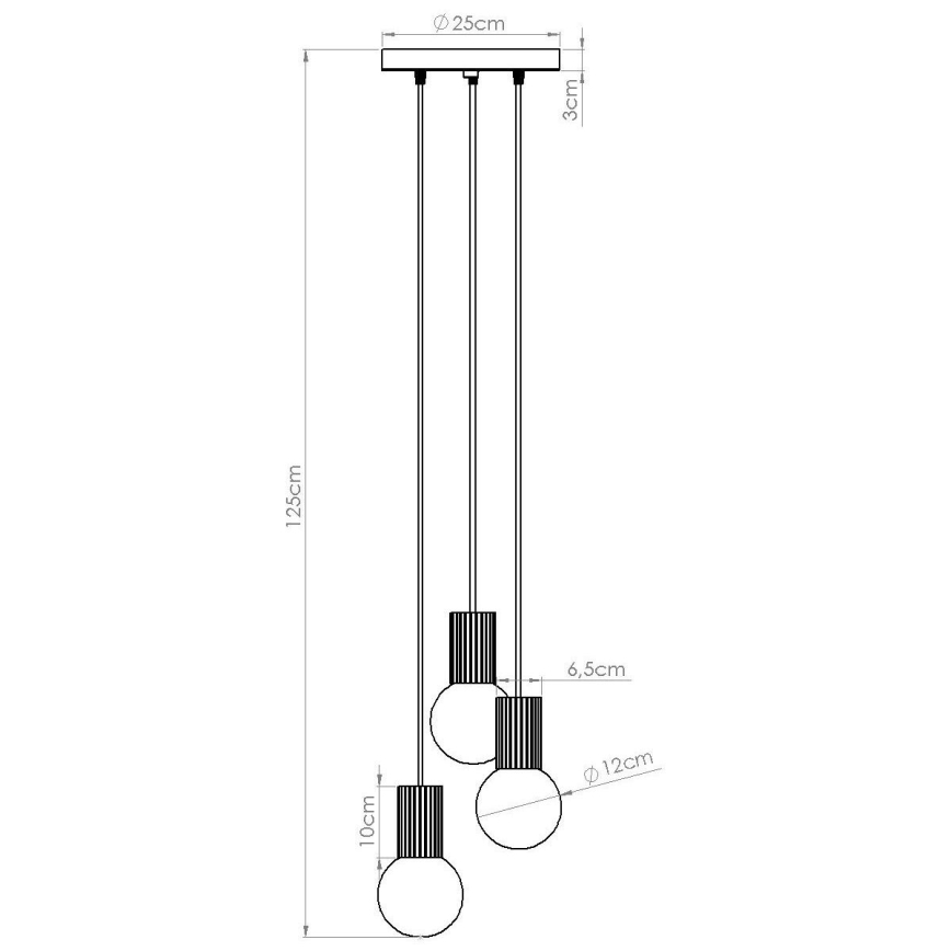 Suspension filaire HALO 3xG9/8W/230V d. 25 cm blanc