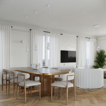 Lampe de table HALO 1xG9/8W/230V d. 12 cm blanc