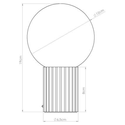 Lampe de table HALO 1xG9/8W/230V d. 12 cm blanc