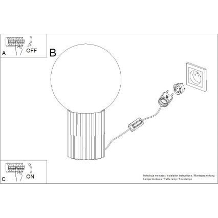 Lampe de table HALO 1xG9/8W/230V d. 12 cm blanc