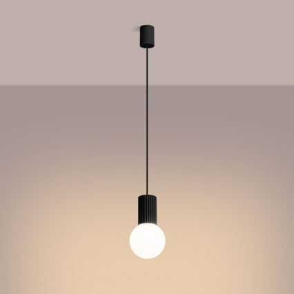 Suspension filaire HALO 1xG9/8W/230V d. 12 cm noir