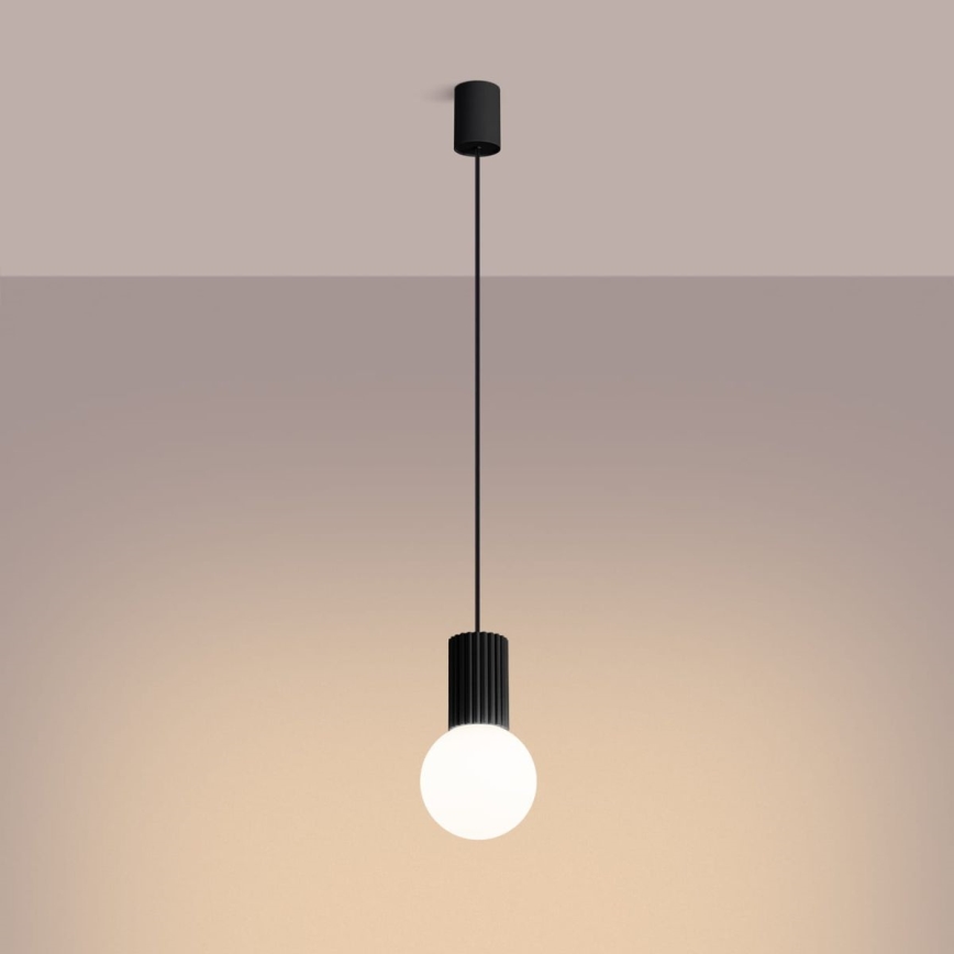Suspension filaire HALO 1xG9/8W/230V d. 12 cm noir