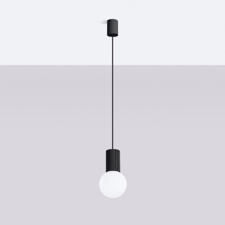 Suspension filaire HALO 1xG9/8W/230V d. 12 cm noir