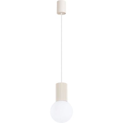Lampadario a sospensione con filo HALO 1xG9/8W/230V diametro 12 cm color crema
