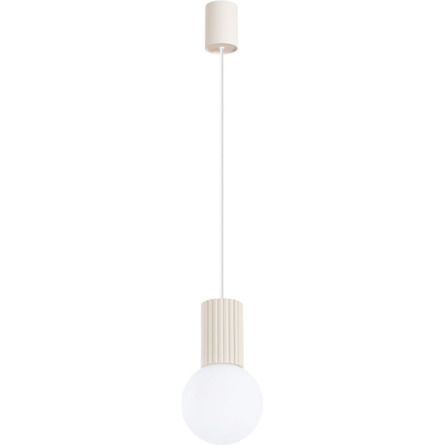 Lampadario a sospensione con filo HALO 1xG9/8W/230V diametro 12 cm color crema