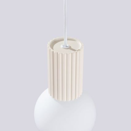 Lampadario a sospensione con filo HALO 1xG9/8W/230V diametro 12 cm color crema