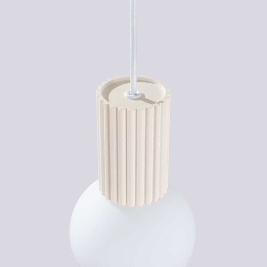 Lampadario a sospensione con filo HALO 1xG9/8W/230V diametro 12 cm color crema