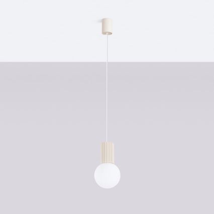 Suspension filaire HALO 1xG9/8W/230V d. 12 cm crème