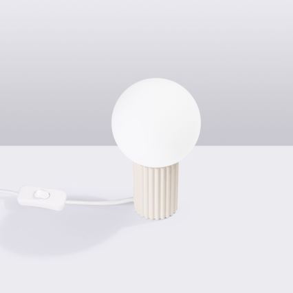 Tischleuchte HALO 1xG9/8W/230V d 12 cm cremefarben
