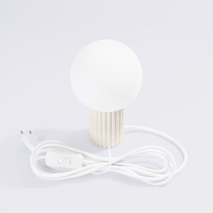 Tischleuchte HALO 1xG9/8W/230V d 12 cm cremefarben