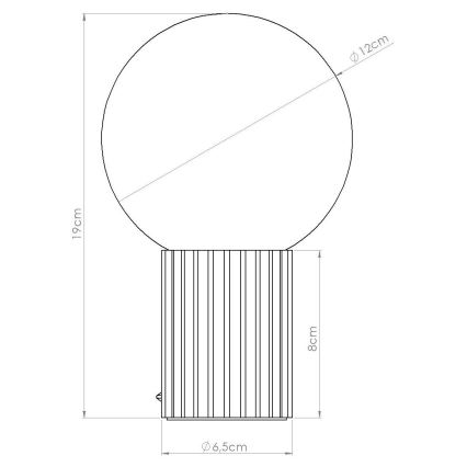Tischleuchte HALO 1xG9/8W/230V d 12 cm cremefarben