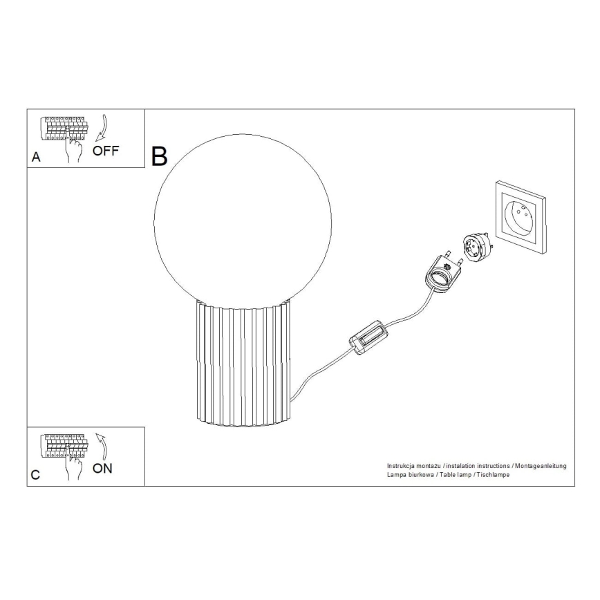 Tischleuchte HALO 1xG9/8W/230V d 12 cm cremefarben