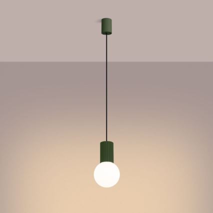 Suspension filaire HALO 1xG9/8W/230V d. 12 cm vert