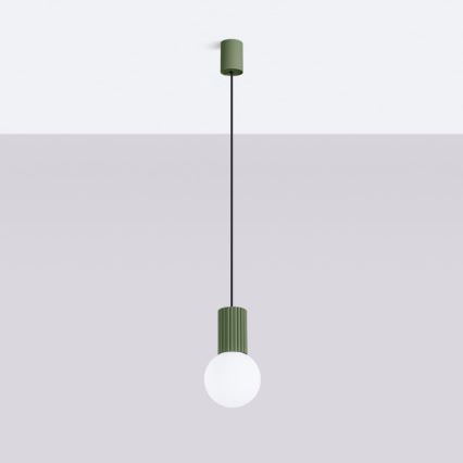 Suspension filaire HALO 1xG9/8W/230V d. 12 cm vert