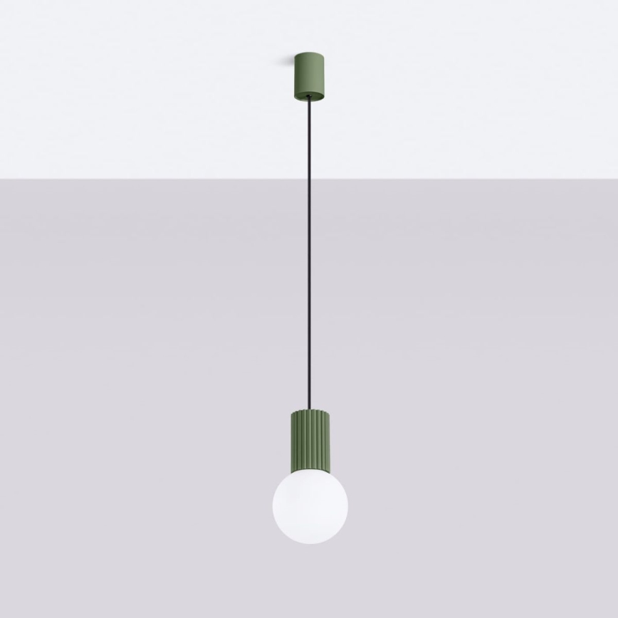 Suspension filaire HALO 1xG9/8W/230V d. 12 cm vert