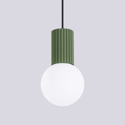 Suspension filaire HALO 1xG9/8W/230V d. 12 cm vert