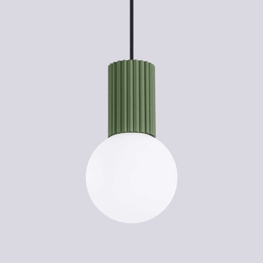 Suspension filaire HALO 1xG9/8W/230V d. 12 cm vert