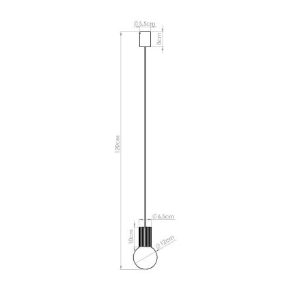 Suspension filaire HALO 1xG9/8W/230V d. 12 cm vert