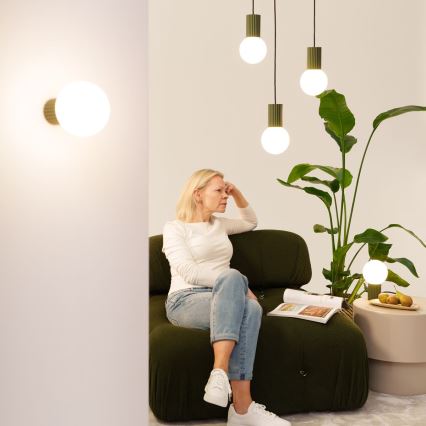 Lampadario a sospensione con filo HALO 3xG9/8W/230V diametro 25 cm verde