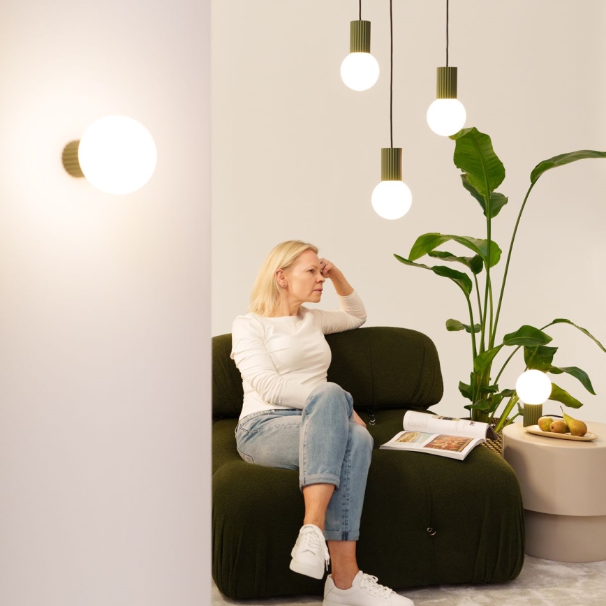 Lampadario a sospensione con filo HALO 3xG9/8W/230V diametro 25 cm verde
