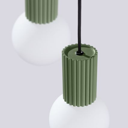 Lampadario a sospensione con filo HALO 3xG9/8W/230V diametro 25 cm verde
