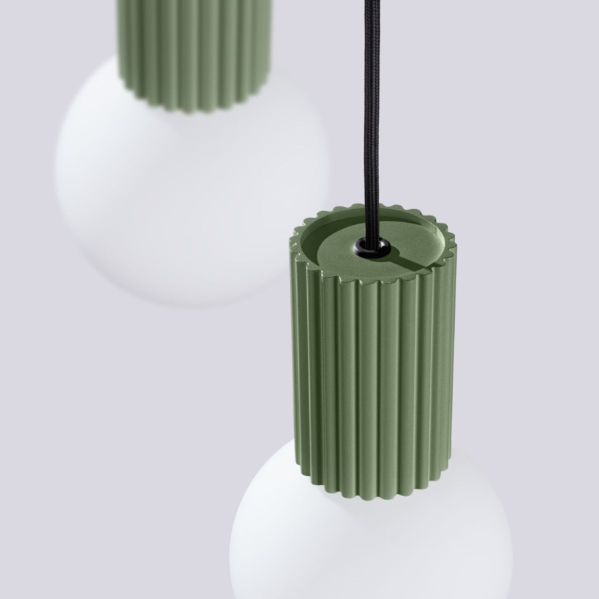 Lampadario a sospensione con filo HALO 3xG9/8W/230V diametro 25 cm verde