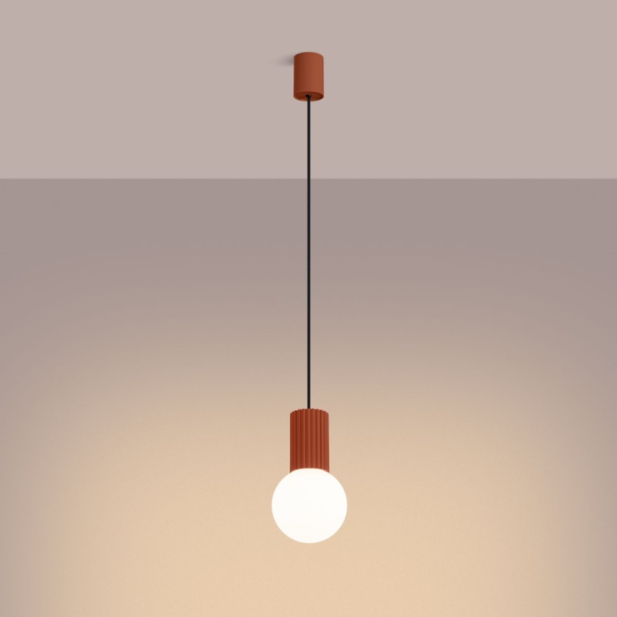 Suspension filaire HALO 1xG9/8W/230V d. 12 cm orange