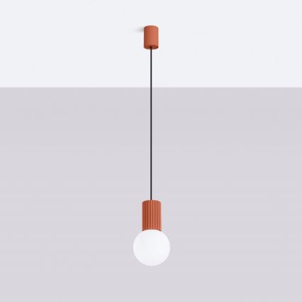 Suspension filaire HALO 1xG9/8W/230V d. 12 cm orange