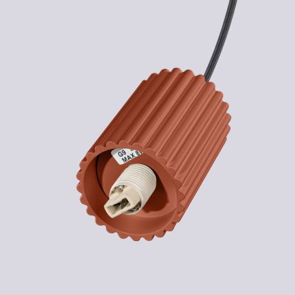 Suspension filaire HALO 1xG9/8W/230V d. 12 cm orange