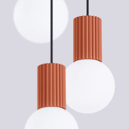 Suspension filaire HALO 3xG9/8W/230V d. 25 cm orange
