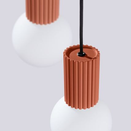 Suspension filaire HALO 3xG9/8W/230V d. 25 cm orange