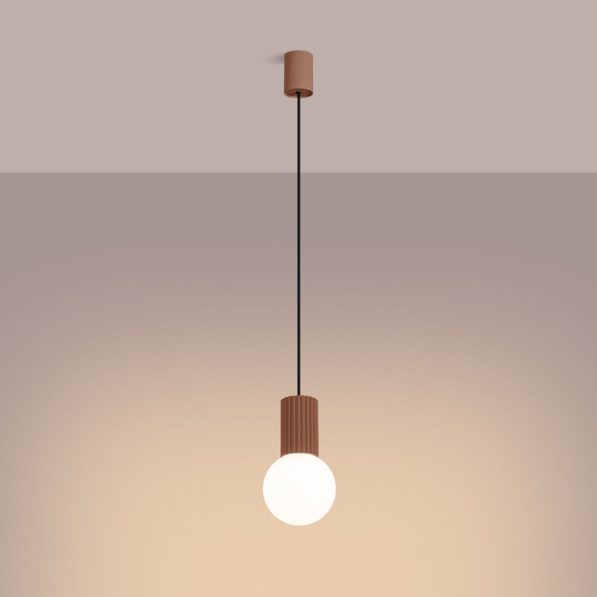 Hängeleuchte HALO 1xG9/8W/230V d 12 cm braun