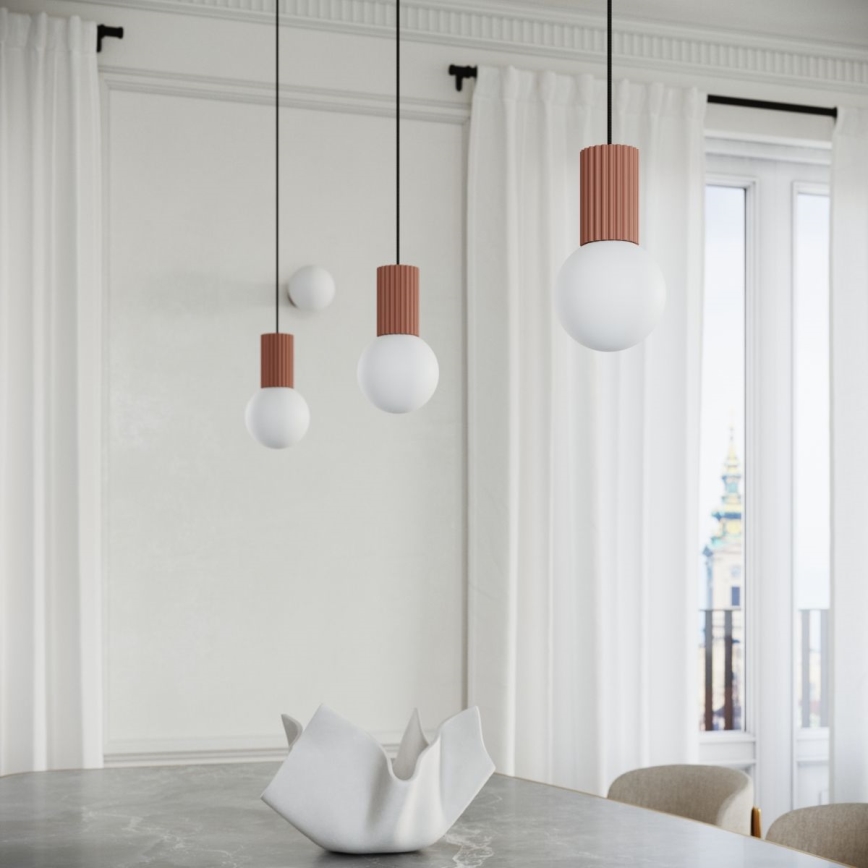 Suspension filaire HALO 1xG9/8W/230V d. 12 cm marron