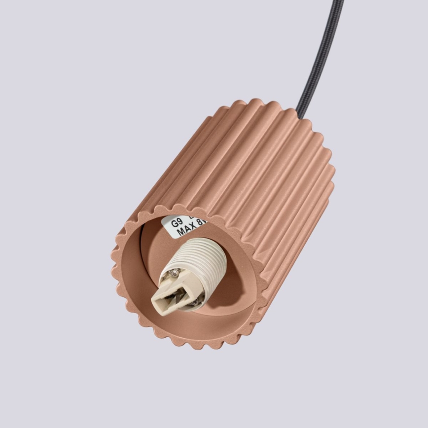 Suspension filaire HALO 1xG9/8W/230V d. 12 cm marron