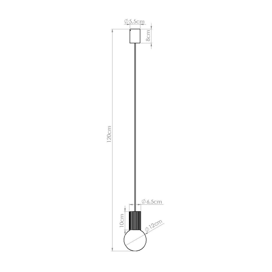 Suspension filaire HALO 1xG9/8W/230V d. 12 cm marron