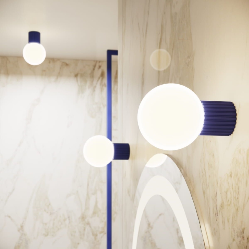 Applique murale salle de bain HALO 1xG9/8W/230V d. 12 cm IP44 bleu