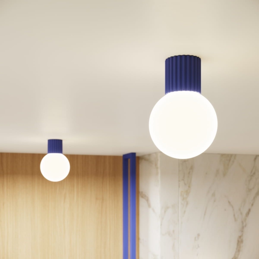 Plafonnier de salle de bain HALO 1xG9/8W/230V d. 12 cm IP44 bleu